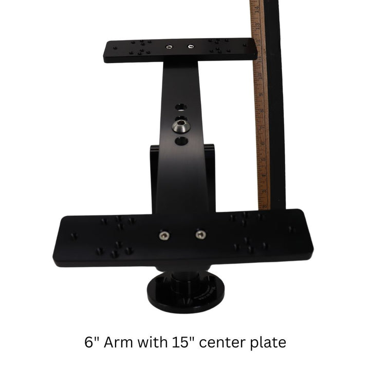Cornfield Fishing Gear Double Monitor Mount – 6″, 8″, 10″, 12″ or 14″ Arms