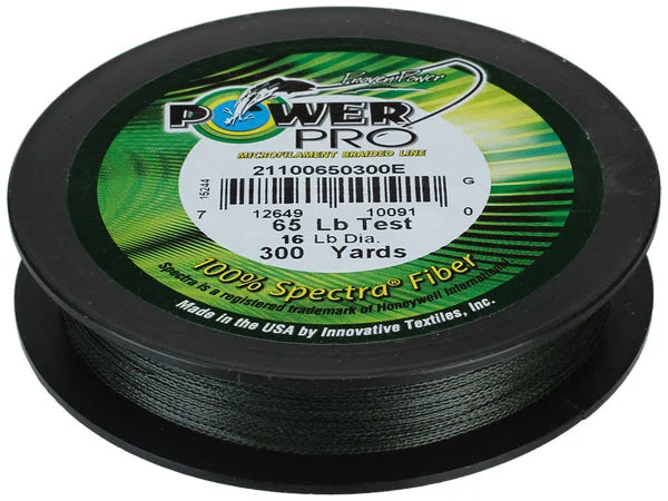 Power Pro Spectra Braided Line Moss Green 50lb 150 yd