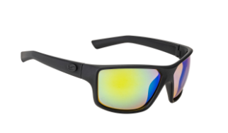 Strike King SG-S11401 S11 Optics Clinch Sunglasses Polarized, Matte Black/Green Mirror Amber Base