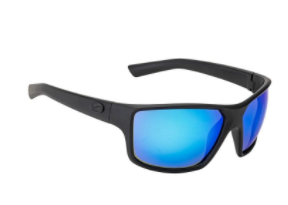 Strike King SG-S11402 S11 Optics Clinch Sunglasses Polarized, Matte Black/White Blue Mirror Gray Base