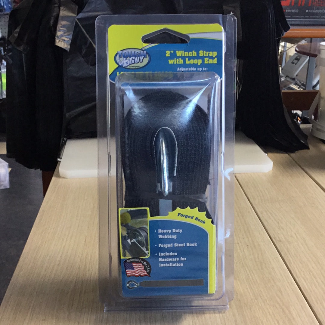 Tough guy 2” winch strap with loop end 20’