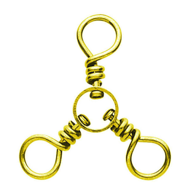 Eagle Claw Brass 3-Way Swivel - Size 2