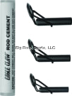 Eagle Claw AHDTK Heavy Duty Repair Kit Black 3 Rod Tips & Glue