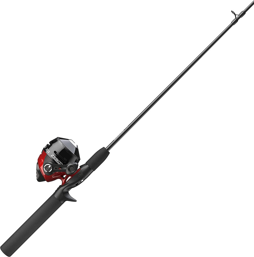 Zebco 202 Spincast Reel and 2-Piece Fishing Rod Combo