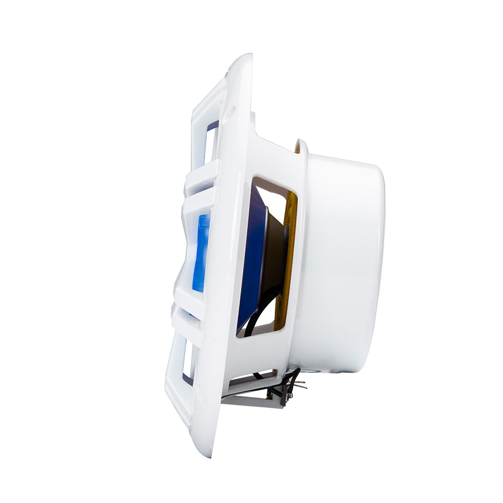 KICKER KM60 6.5" Marine Coaxial Speakers w/1/2" Tweeters - 4 OHM - White w/RGB LEDs [51KM604WL]