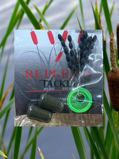 Redgrass Tackle Tungsten Barrel Weight w/ Bobber Stoppers