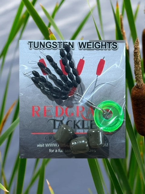 Redgrass Tackle Tungsten Barrel Weight w/ Bobber Stoppers