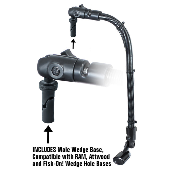 RAM Mount Transducer Arm Mount w/1" Ball Wedge - Compatible w/Scotty/Hobie [RAM-B-316-18-TRA1-354]