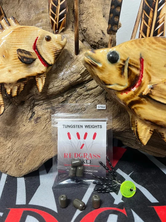 Redgrass Tackle Tungsten Barrel Weight w/ Bobber Stoppers