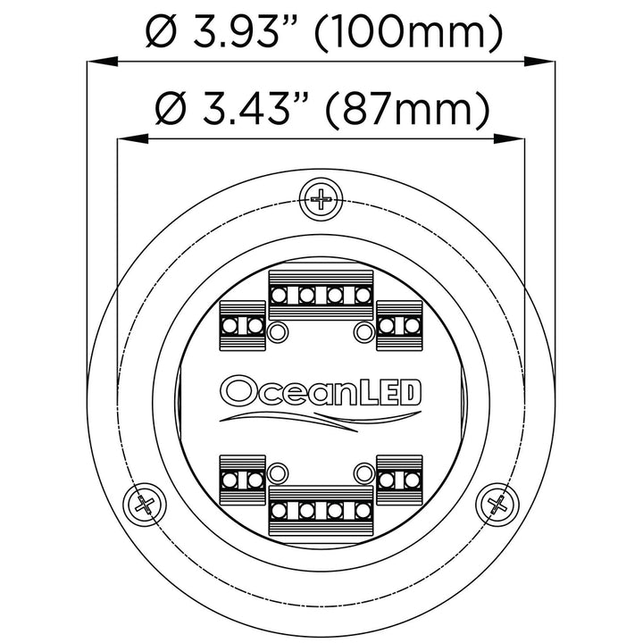 OceanLED Sport S3166S Underwater LED Light - Ultra White [012102W]