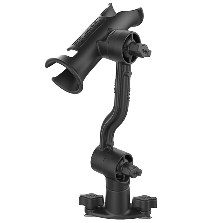 RAM Mount RAM Tube Jr. Rod Holder with Spline Post, Extension Arm and Track Base [RAP-390-PA-421]