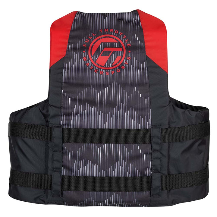 Full Throttle Adult Nylon Life Jacket - L/XL - Red/Black [112200-100-050-22]