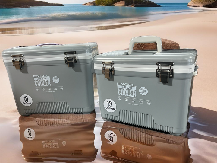Engel 13Qt Live bait Pro Cooler with AP3 Rechargeable Aerator & Stainless Hardware