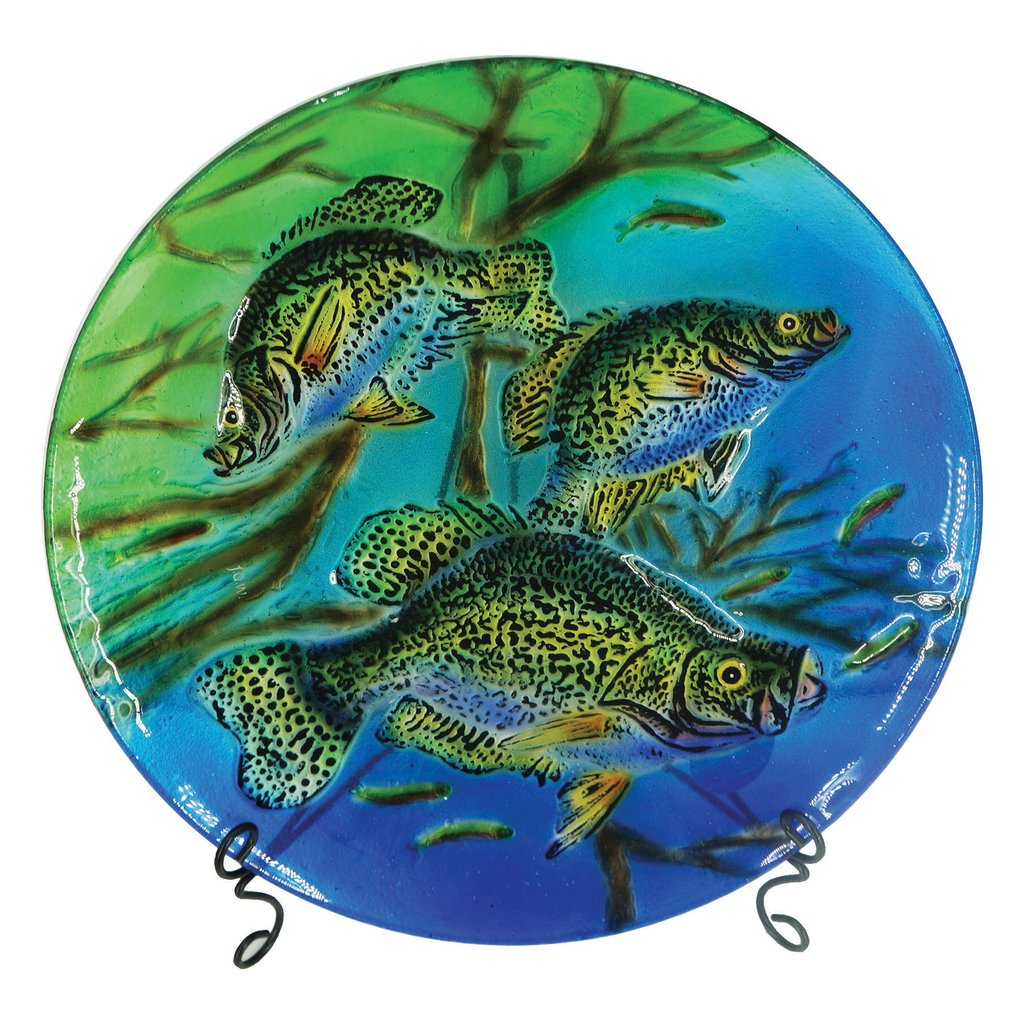 Rivers Edge Glass Tray 15-inch - Crappie