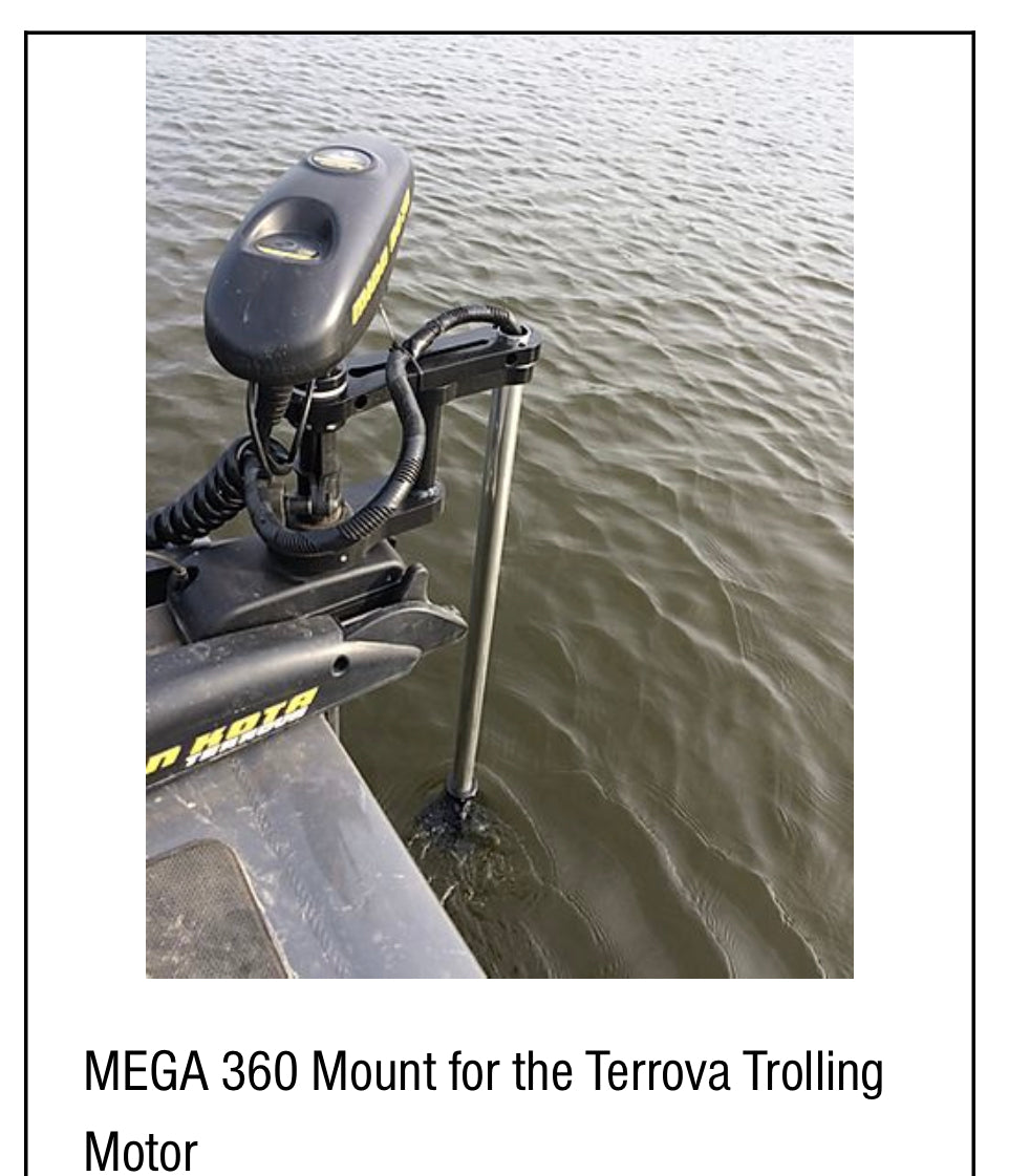 Cornfield Fishing Gear Mega 360 Mount for the Terrova Trolling Motor