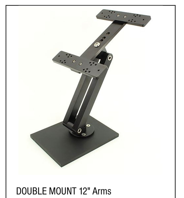 Cornfield Fishing Gear Double Monitor Mount – 6″, 8″, 10″, 12″ or 14″ Arms