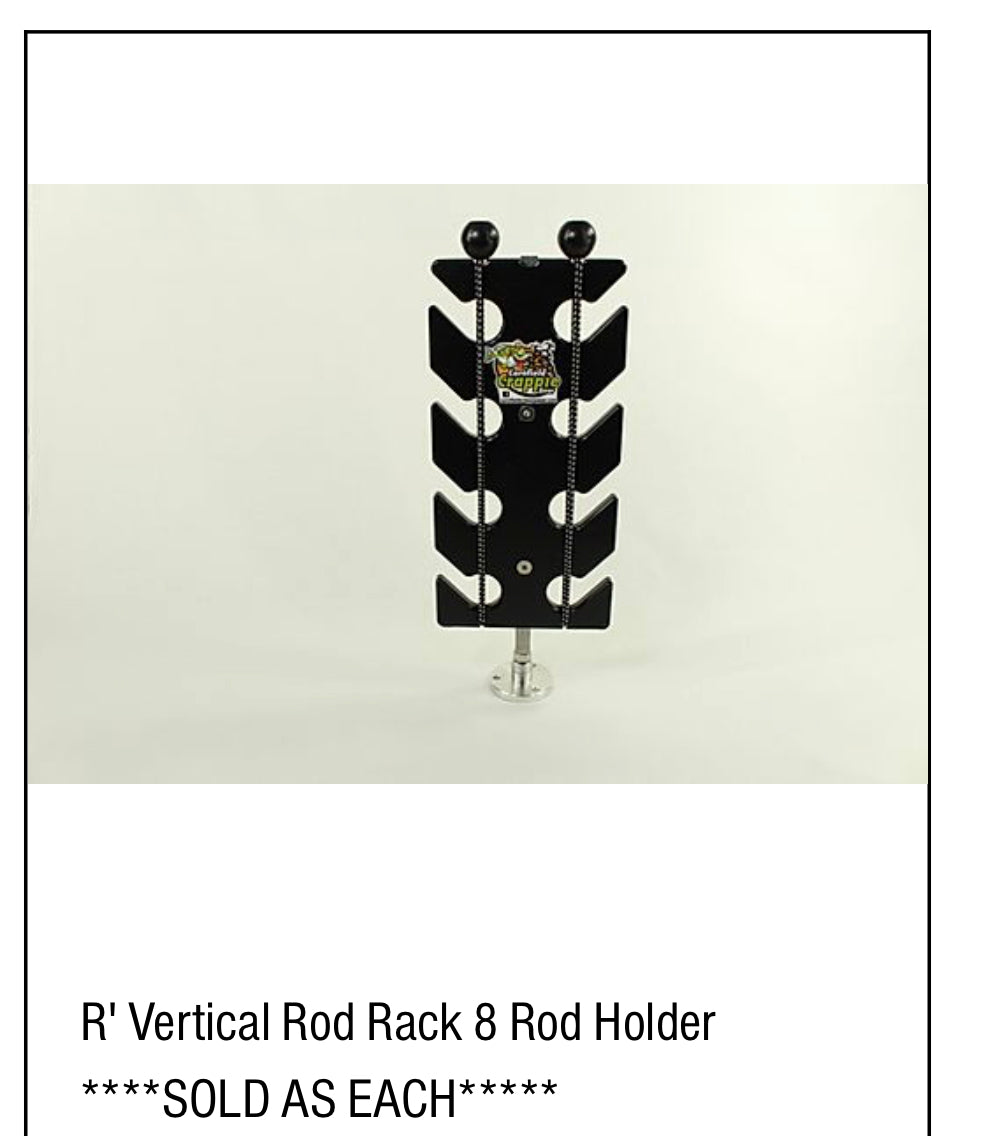 Cornfield Fishing Gear R’ Vertical Rod Rack 8 Rod Holder