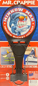 NEW! Mr. Crappie® Minnow Man - Post mounted Minnow Bucket Holder by Jelifish USA